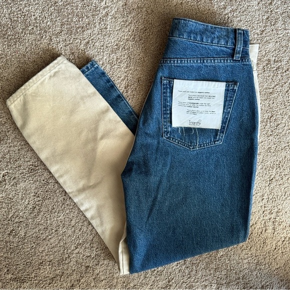 Triarchy- NWT Indigo Straight Leg White and Blue Denim Jeans - Picture 6 of 6